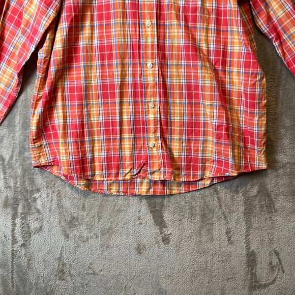 ETON‎ Linen Blend Contemporary Button Down Plaid Shirt Mens Size Large - Picture 6 of 7